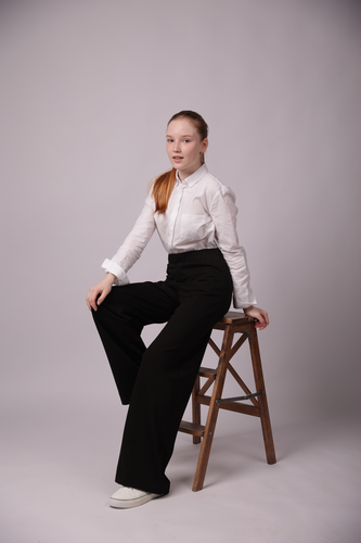 Брюки клёш черные для девочек BK001