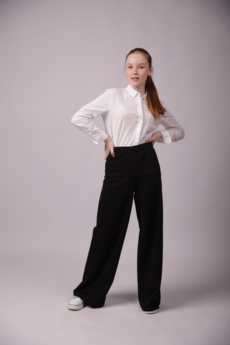 Брюки клёш черные для девочек BK001