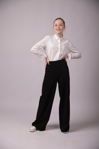 Брюки клёш черные для девочек BK001