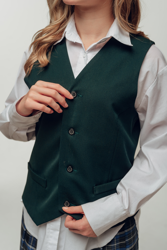 Жилет костюмный зелёный GK001