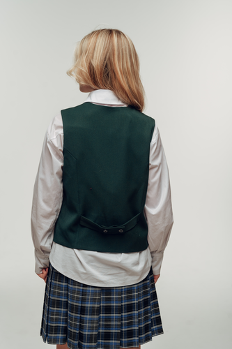 Жилет костюмный зелёный GK001