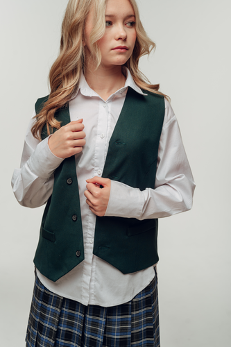 Жилет костюмный зелёный GK001