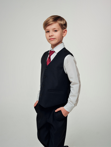 Жилет костюмный синий GK002