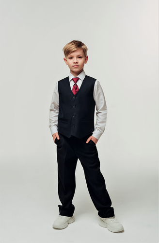 Жилет костюмный синий GK002