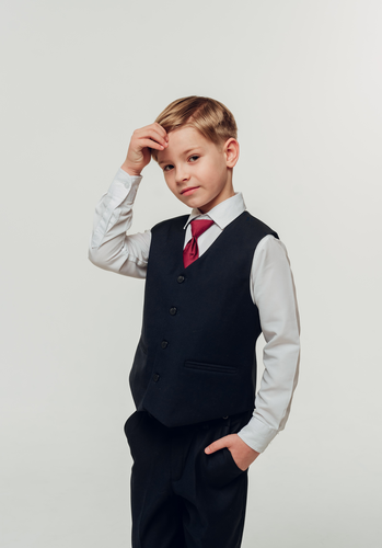 Жилет костюмный синий GK002