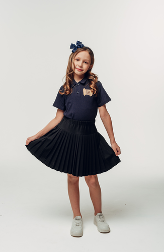 Поло синий короткий рукав PR001