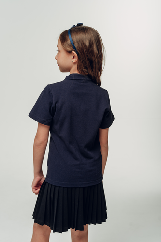 Поло синий короткий рукав PR001