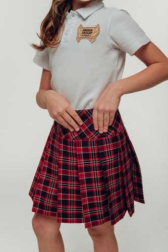 Юбка в клетку красная UK001