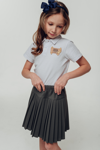 Юбка плиссе серый UP001