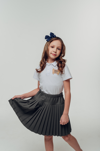 Юбка плиссе серый UP001