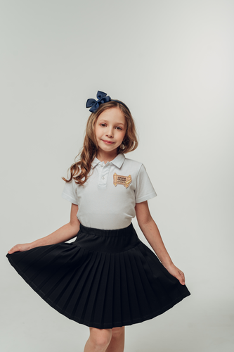 Юбка плиссе синий UP002