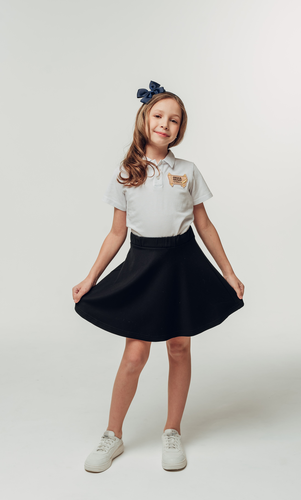 Юбка плиссе синий UP002