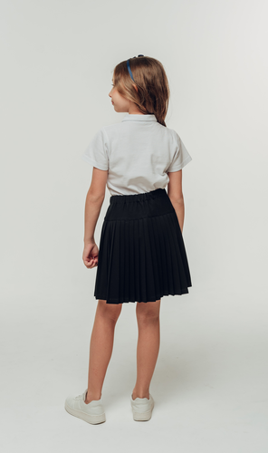 Юбка плиссе синий UP002