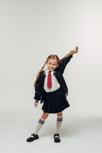 Юбка синяя в круговую складку UKS001