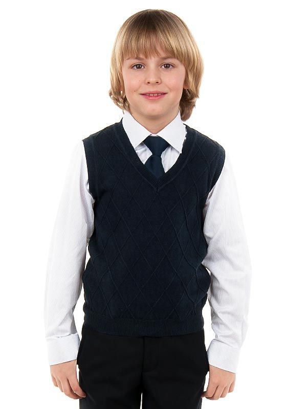 Жилет для мальчика (синий)
