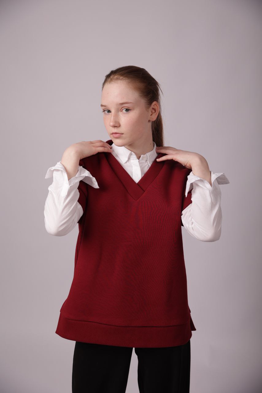 Кардиган для девочки "Виктория" (бордо)