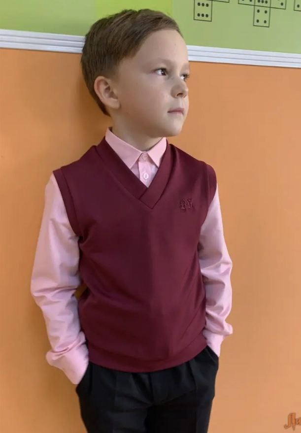 Жилет для мальчика "Принц" (синий)