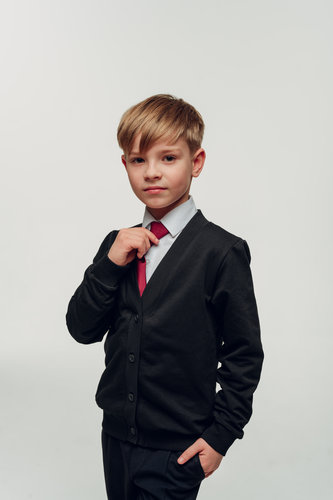 Кардиган футер синий мальчик K003