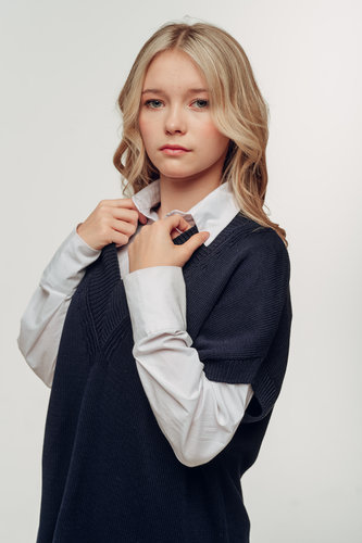 Жилет вязаный оверсайз В002