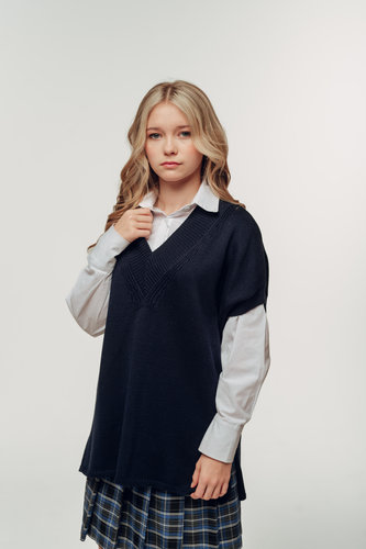 Жилет вязаный оверсайз В002