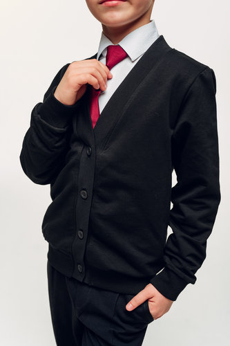 Кардиган футер синий мальчик K003