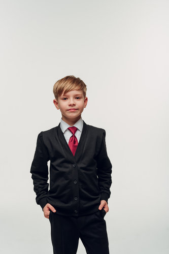 Кардиган футер синий мальчик K003