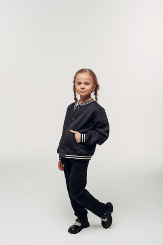 Бомбер тёплый кнопки