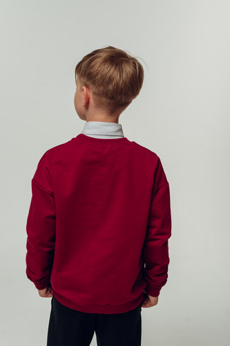 Свитшот бордовый мальчик SV001