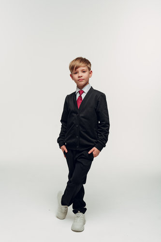 Кардиган футер синий мальчик K003