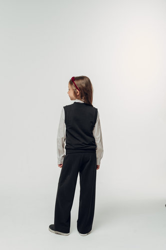 Жилет классика синий девочки SH013