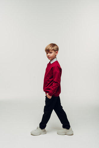 Свитшот бордовый мальчик SV001