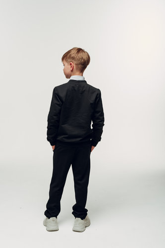 Кардиган футер синий мальчик K003