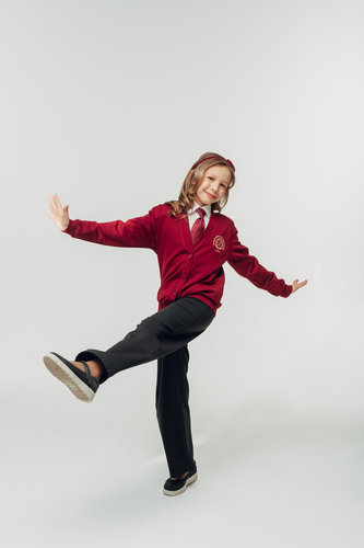 Кардиган футер бордовый девочки K002