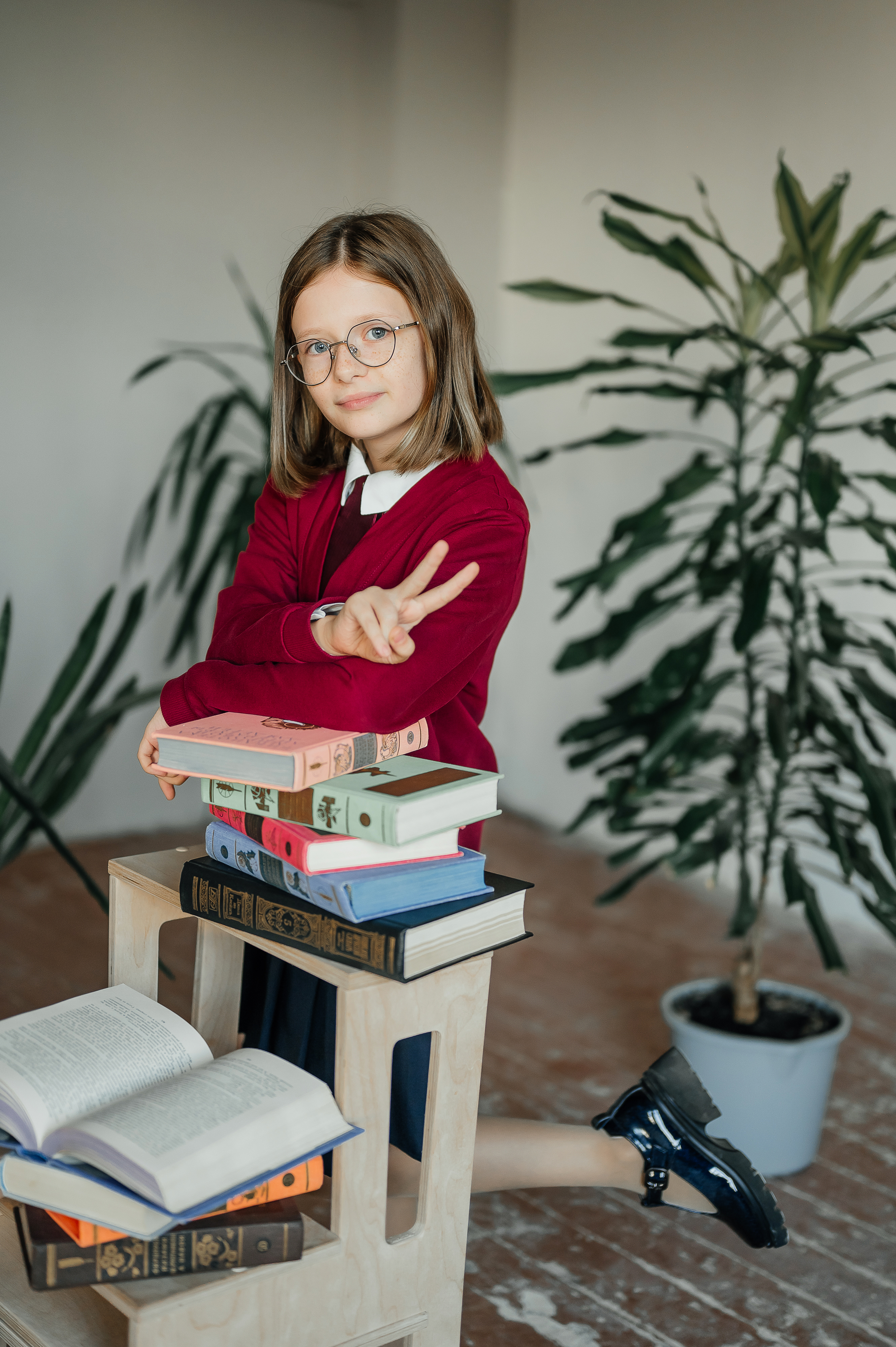 Кардиган для девочки "Софи" (бордо)