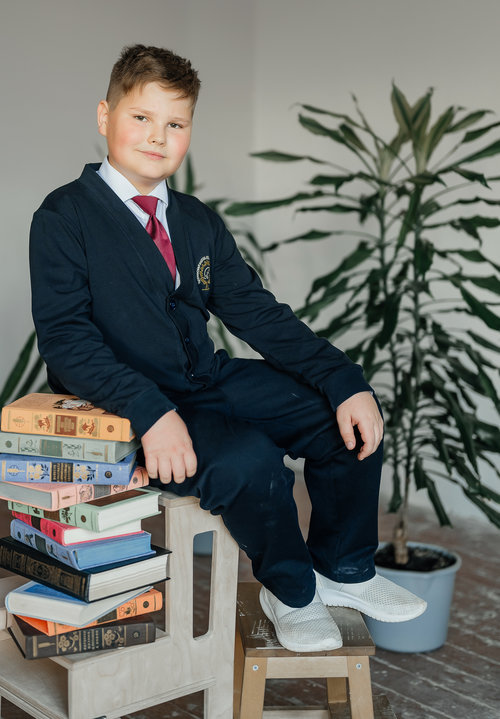 Жилет для мальчика (синий)